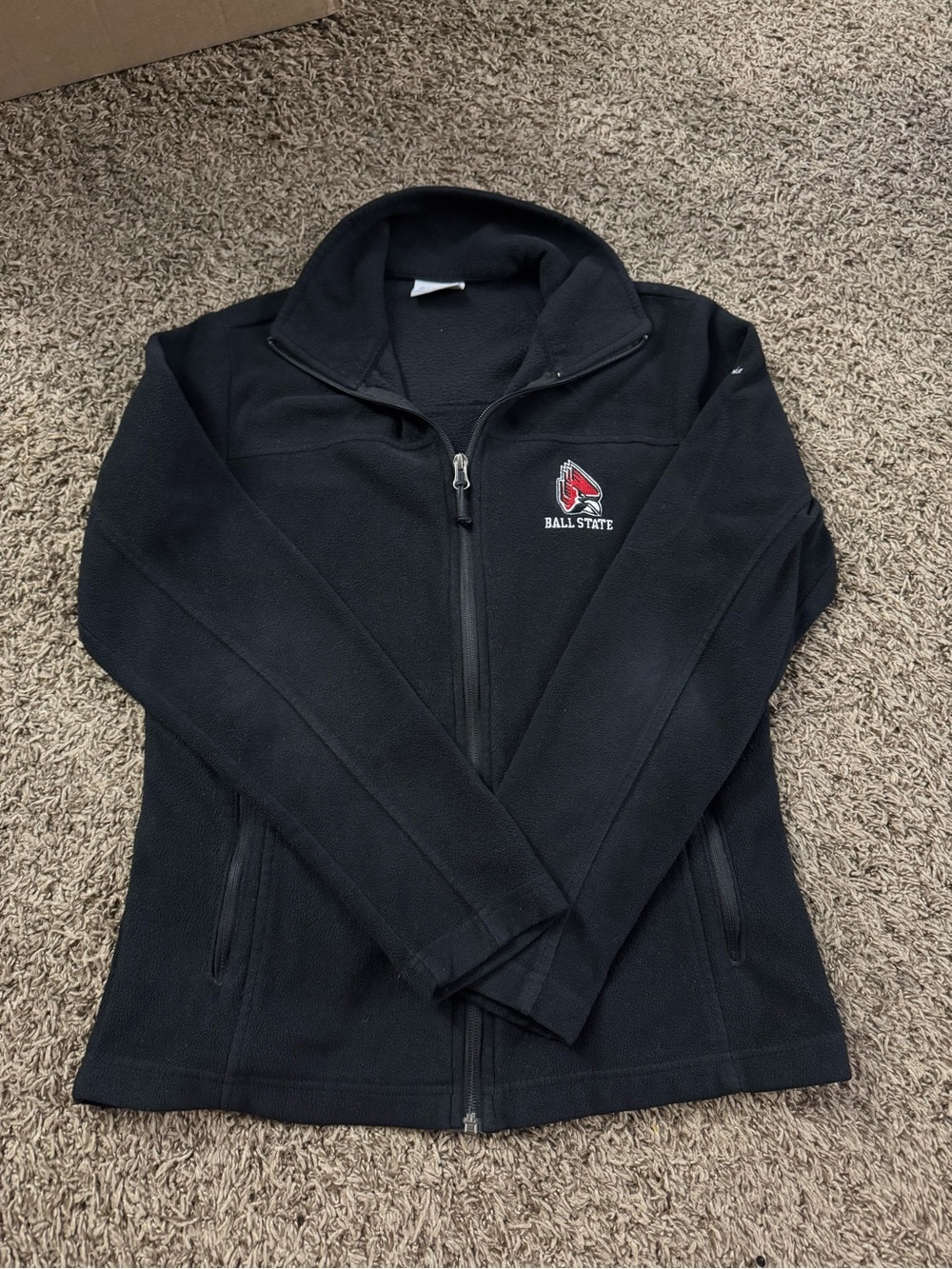 Columbia Black Teddy Fleece Jacket with Ball State Logo